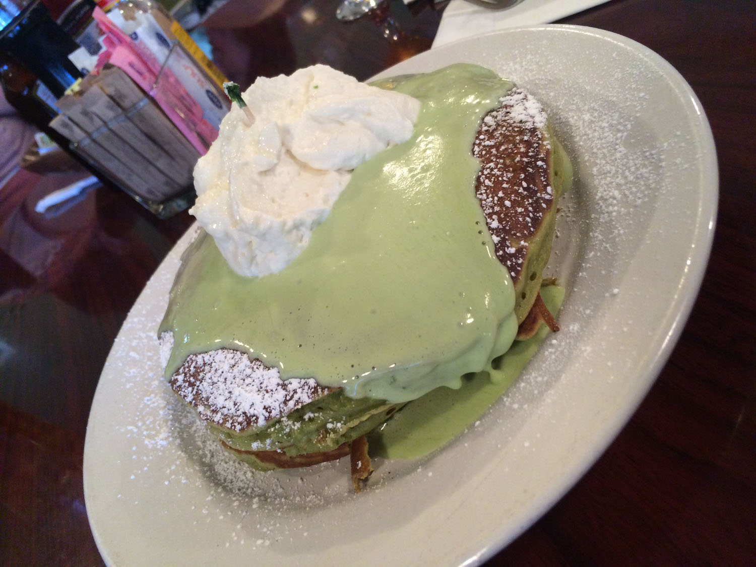 Cici’s Cafe green tea pancakes