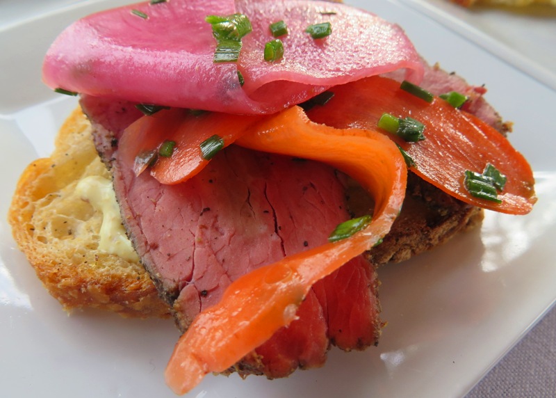 swank table - House Made Seminole Beef Pastrami with Pickled Farm Veggies