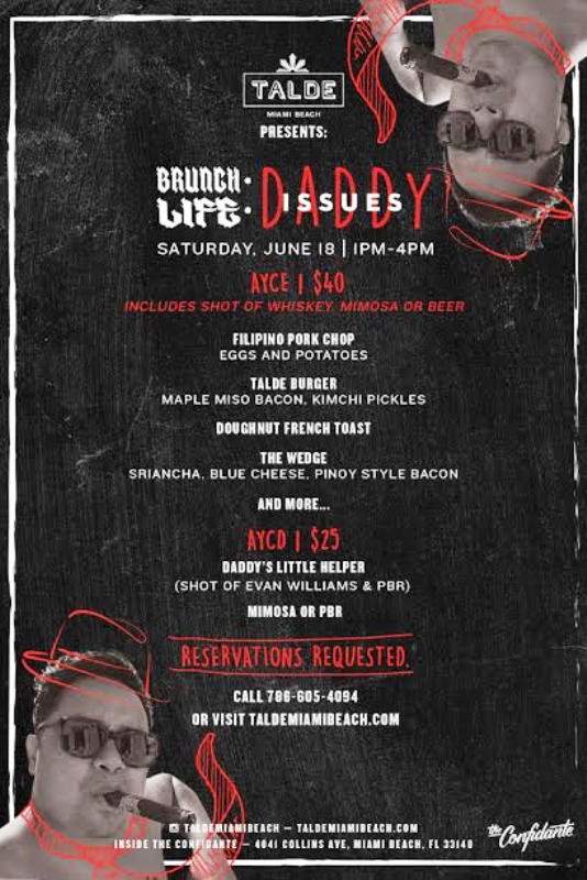 TALDE’s Daddy Issues Brunch Life event