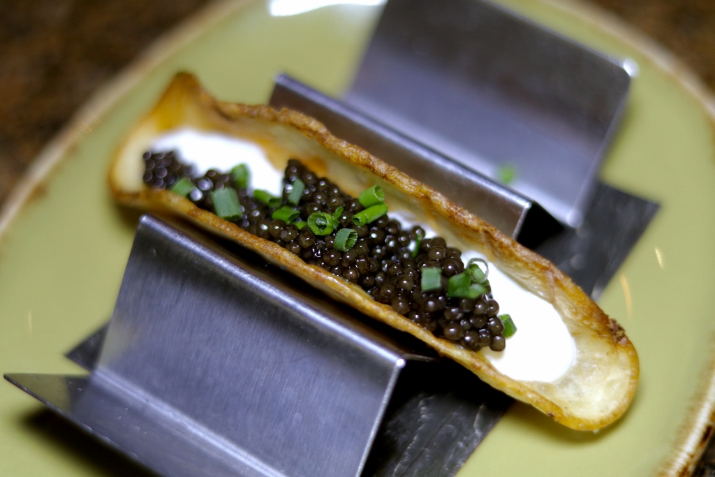 Dining in the Dark Miami Caviar Taco