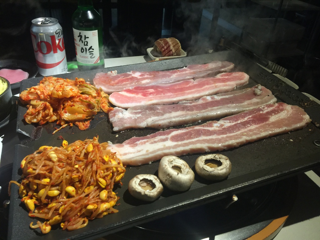 Eight Korean BBQ - Pork Belly Cooking 1